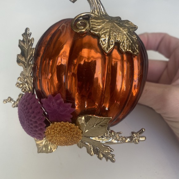 Bath & Body Works Wallflower Plug In Diffuser Harvest Pumpkin w/ Mums Nightlight - Picture 2 of 12